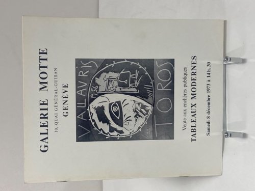 Vente aux encheres publiques Tableaux Modernes Samedi 8 decembre 1973