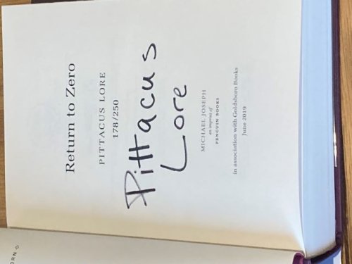 Lorien Legacies Reborn - Three Book Set - all are signed first editions with matching limitation numbers - 178/250. Titles - Generation One, Fugitive Six and Return to Zero