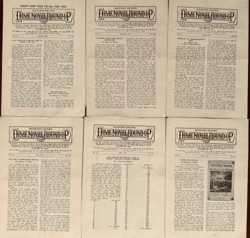 Reckless Ralph's Dime Novel Round-Up Vol. 18, No.208 thru 219 (1950 Complete) - Twelve Newsletters
