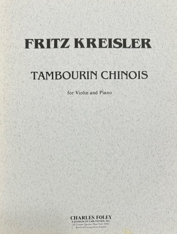 Tambourin Chinois for Violin and Piano (F1063)