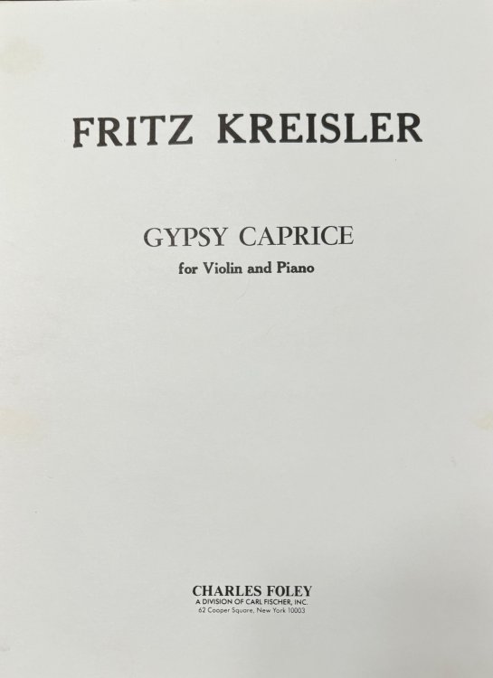 Gypsy Caprice for Violin and Piano (F1024)