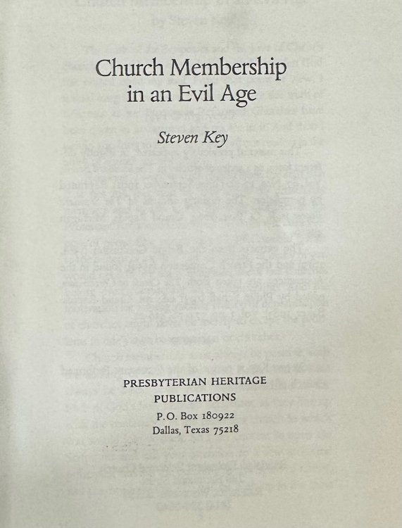 Church Membership in an Evil Age