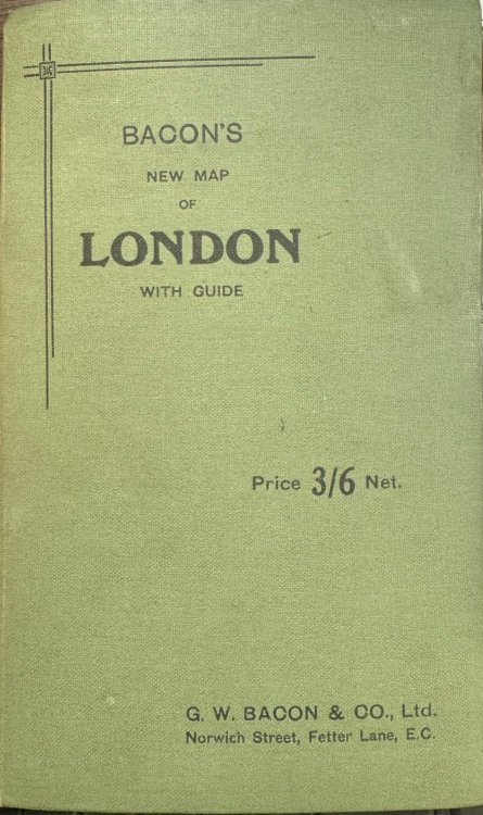 Bacon's New Map of London with Guide