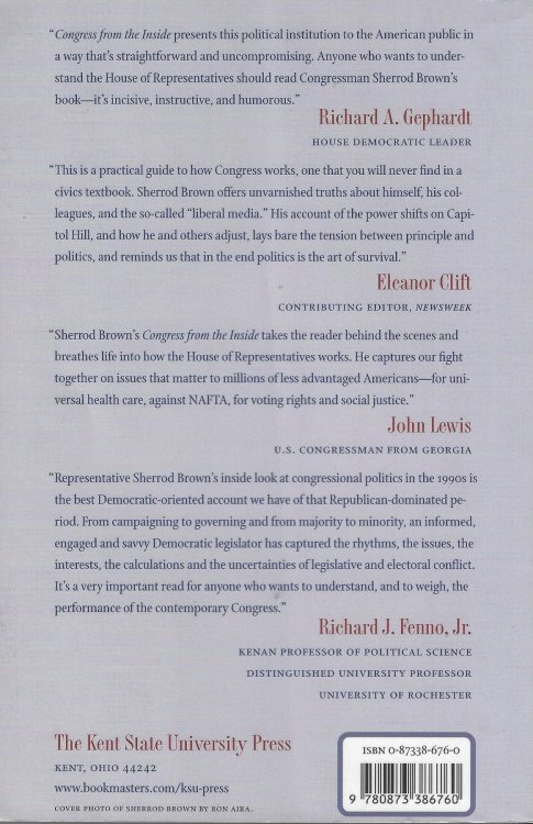 Congress from the Inside: Observations from the Majority and the Minority