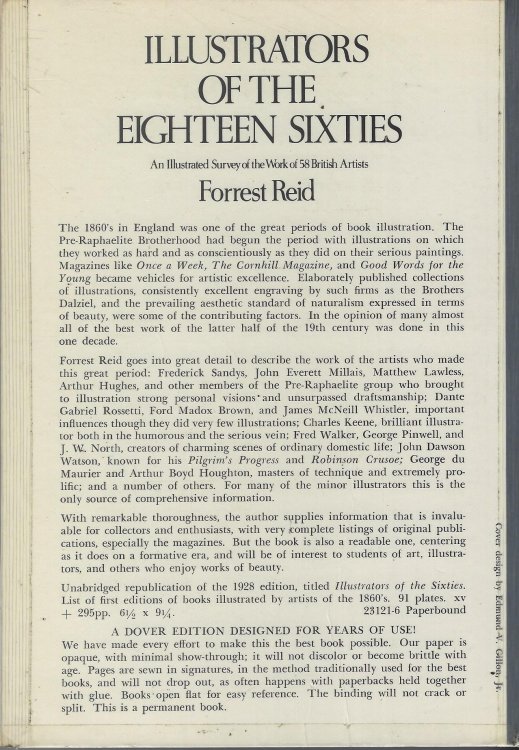 Illustrators of the Eighteen Sixties: An Illustrated Survey of the work of 58 British Artists