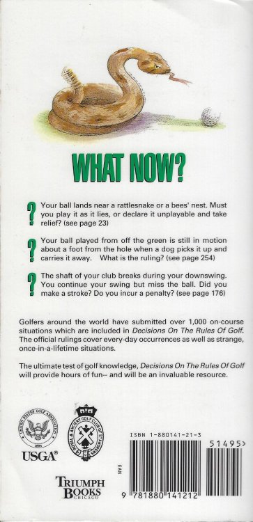 Decisions on the Rules of Golf: Official Rulings on over 1,000 Golf Situations