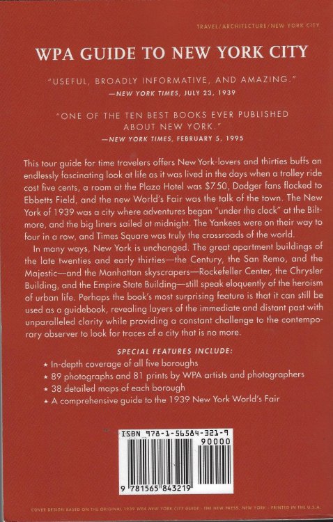 The WPA Guide to New York City: The Federal Writers' Project Guide to 1930s New York (American Guide Series)