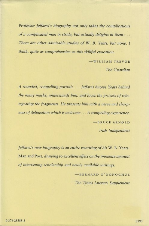 W.B. Yeats: A New Biography
