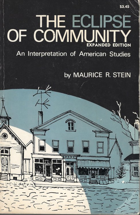 The Eclipse of Community: An Interpretation of American Studies (Princeton Legacy Library, 1716)