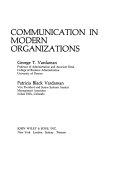 Communication in Modern Organizations (Management & Administration S.)