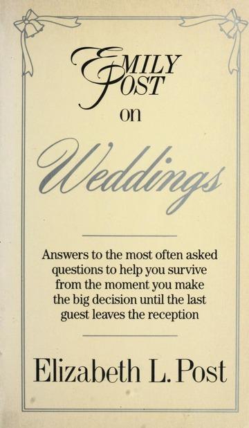 Emily Post on Weddings