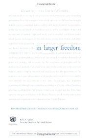 In Larger Freedom: Towards Development, Security And Human Rights for All - Report of the Secretary-general: Towards Development