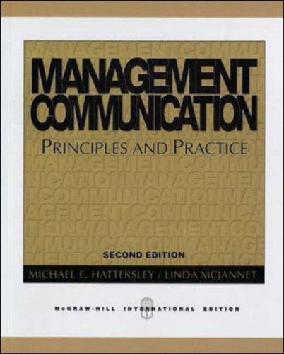 Management Communication: Principles and Practice