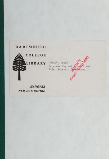 Japanese capital exports and Asian economic development