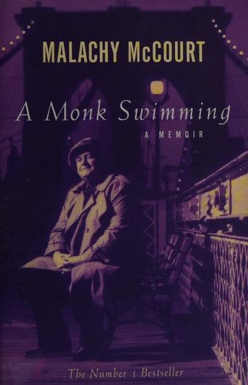 A monk swimming
