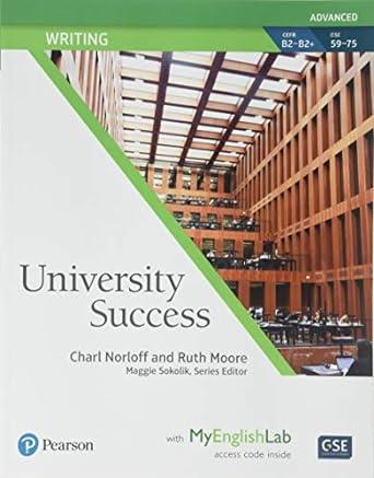 University Success Writing Advanced, Student Book with MyEnglishLab