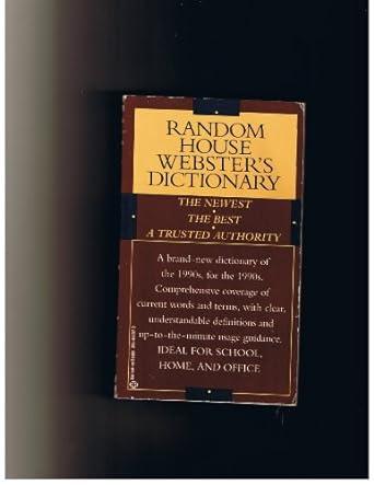 Random House Webster's Dictionary