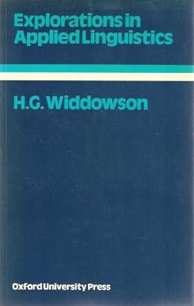 Explorations in Applied Linguistics