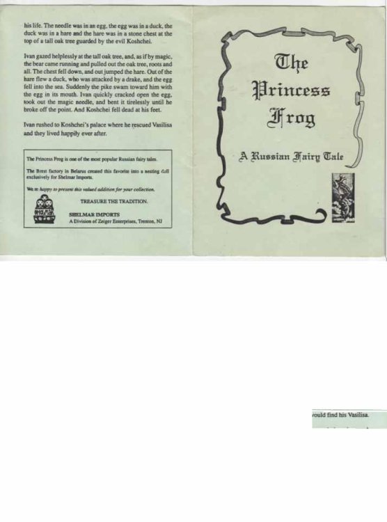 The Princess Frog. A Russian Fairy Tale