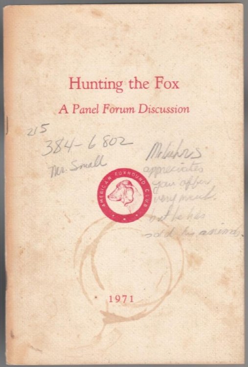 Hunting The Fox A Panel Forum Discussion 1971
