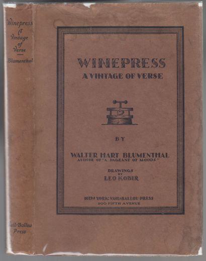 Winepress A Vintage of Verse SIGNED