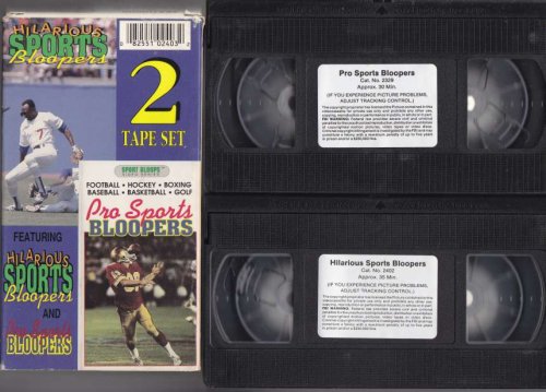 Pro Sports Bloopers 2 VHS Tape Set Includes Pro Sports Bloopers and Hilarious Sports Bloopers