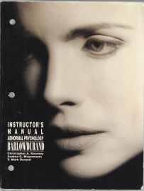 Abnormal Psychology Instructor's Manual