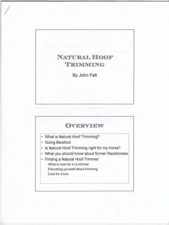 Natural Hoof Trimming