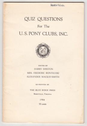 Quiz Questions for the U.S. Pony Clubs