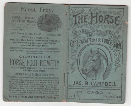 The Horse Diseases Of His Feet Care, Treatment & Cure of Same