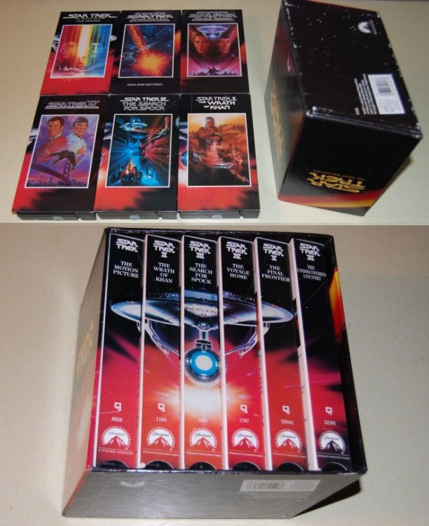 Star Trek The Movie Collection. 6 Fine VHS Movies in Near Fine Slipcase