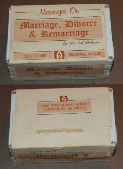 Marriage, Divorce & Remarriage CASSETTE TAPE SET