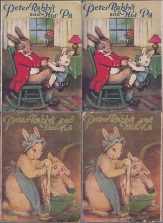 Peter Rabbit And His Ma (#115), Peter Rabbit And His Pa (#1121) Two 1928 Paper Books