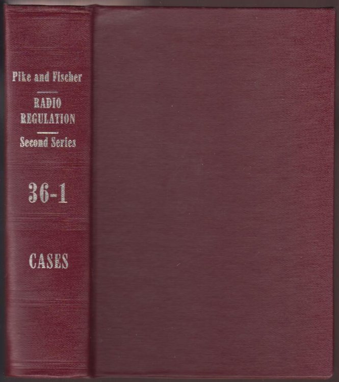 Pike & Fisher Radio Regulation Second Series Cases - 36 RR 2nd 2 Volume Set 36-1 & 36-2
