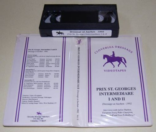 Prix St. Georges Intermediare I and II Dressage at Aachen 1992 VHS Tape