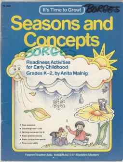 It's Time To Grow! Seasons and Concepts FE-3592 Readiness Activities for Early Childhood Grades K-2