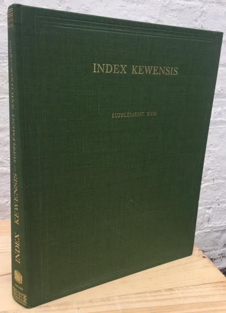 Index Kewensis,supplement Twenty Names of Seed Bearing Plants at the Rank of Family and Below, Published Between January 1991 and the End of 1995 with Some Omissions from Earlier Years.
