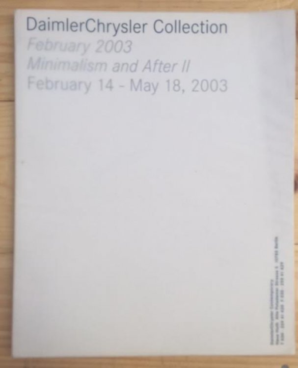 DaimlerChrysler Collection: February 2003, Minimalism and After II