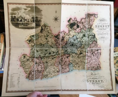 Map of the County of Surrey from an Actual Survey Made in the Years 1822 and 1823 By C. & I. Greenwood (Facsimile)