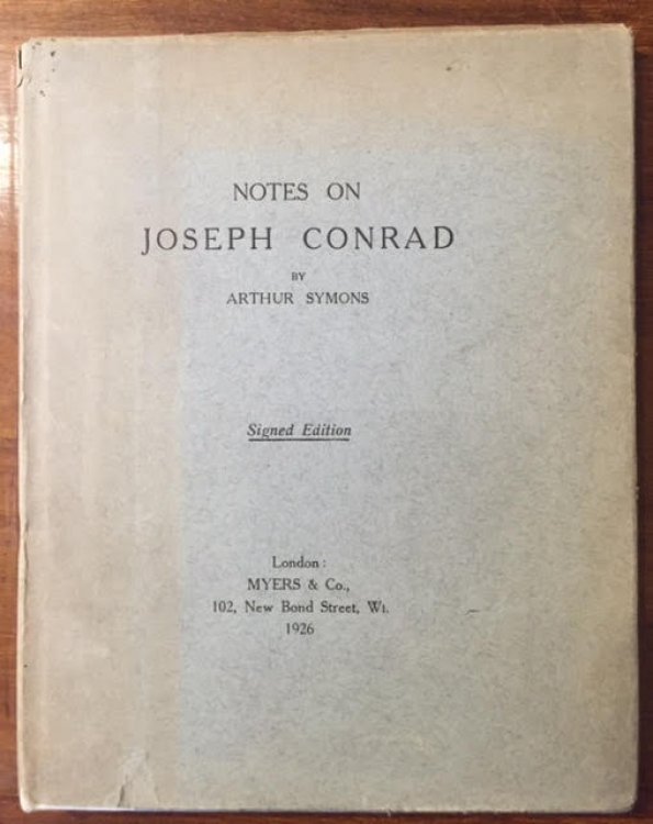 Notes on Joseph Conrad With Some Unpublished Letters