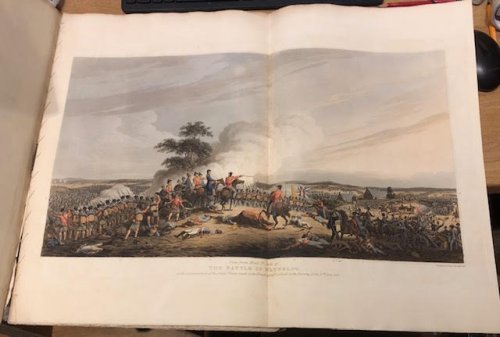 The Campaign of Waterloo : Illustrated with Engravings of Les Quatres Bras, La Belle Alliance, Hougoumont, La Haye Saint . With a Grand View of the Battle on a Large Scale .