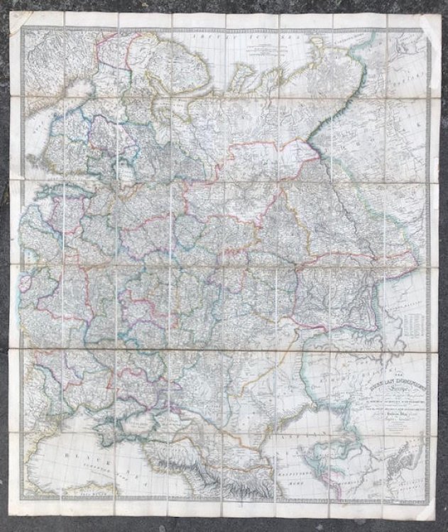 The Russian Dominions in Europe : Drawn from the latest Maps, printed, by the Academy of Sciences, St. Petersburg; revised and corrected, with the Post Roads & New Governments, from the Russian Atlas of 1806