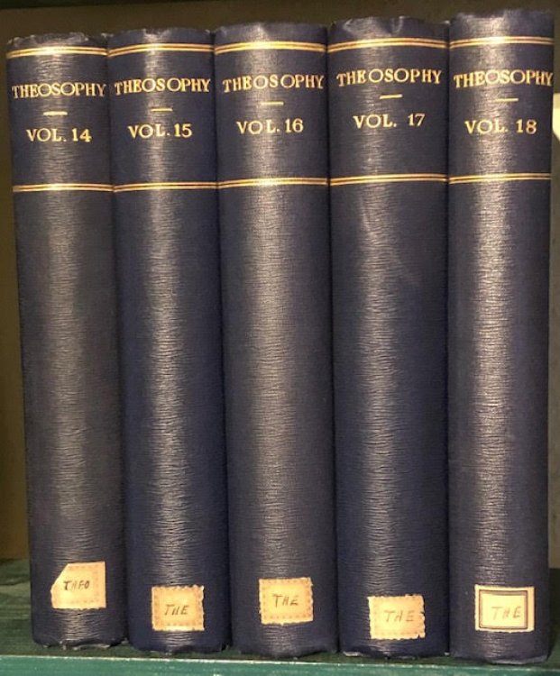 Theosophy : A Magazine Devoted to The Path. Volumes 14, 15, 16, 17 & 18. November 1925 - October 1930. In five volumes