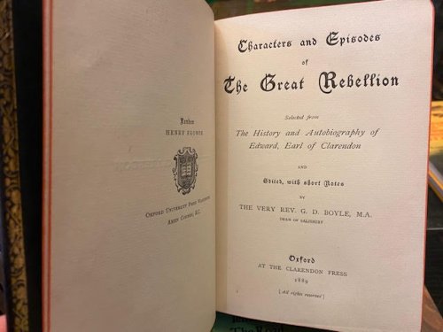 Selections From Clarendon: Characters and episodes of the Great Rebellion Selected from the History and Autobiography of Edward, Earl of Clarendon