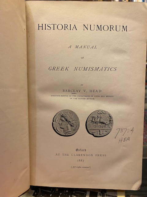 Historia Numorum: A Manual of Greek Numismatics