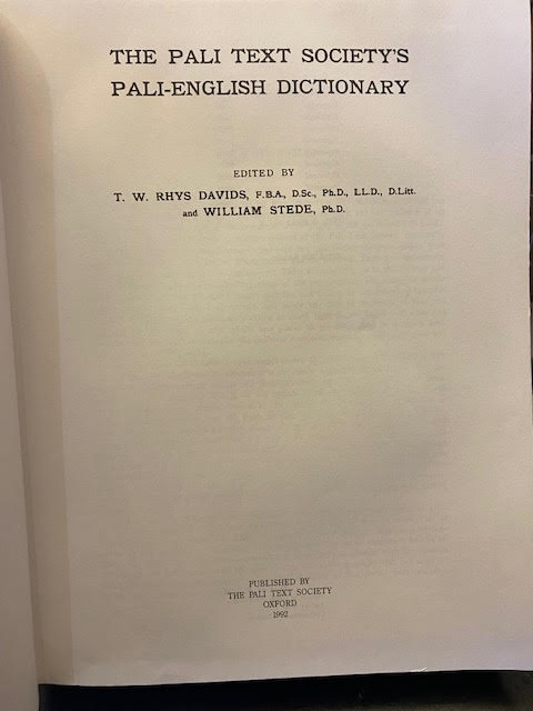 The Pali Text Society's Pali-English Dictionary