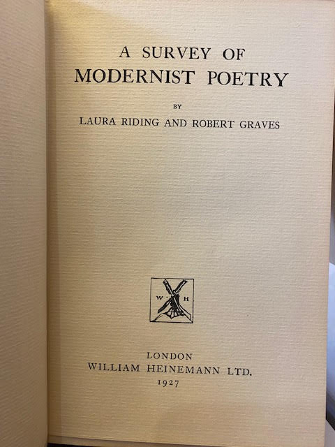 A Survey of Modernist Poetry