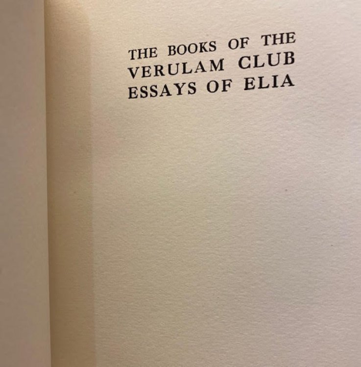 The Essays of Elia