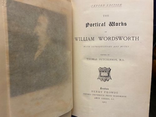 The Poetical Works of William Wordsworth. Oxford Edition