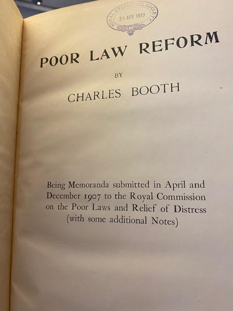 Poor Law Reform : being memoranda submitted in April and December 1907 to the Royal Commission on the Poor Laws and Relief of Distress (with some additional notes)